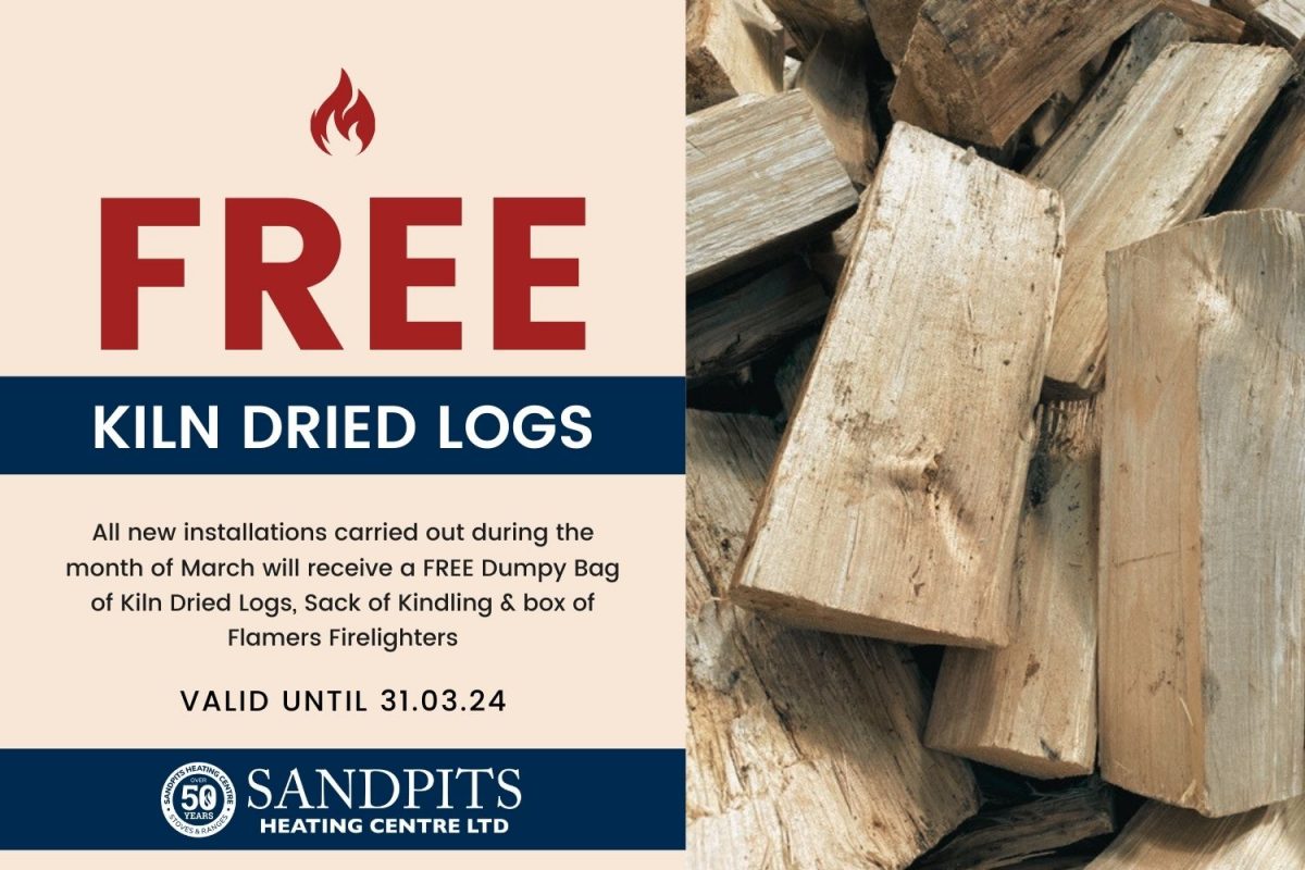 Free Dumpy Bag of Kiln Dried Logs with All New Installations in March